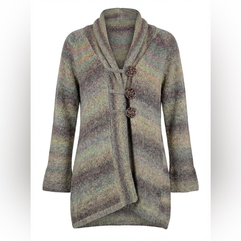 PBJ SPORT WOMENS WOOL SWEATER JACKET GREEN SIZE XL